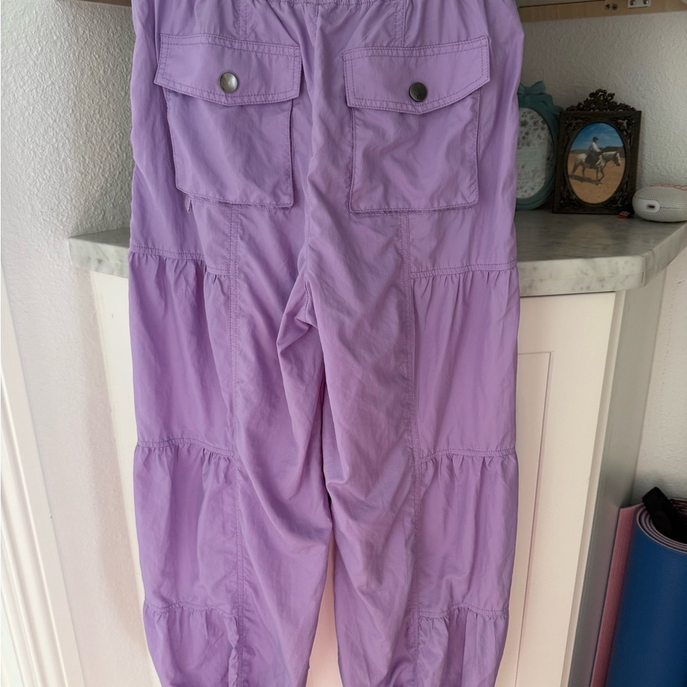 Free People Lavender Drawstring Track Pants - Picture 2 of 5